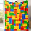 Building Blocks Throw Blanket  Perfect for Sofa Bed or Office Cozy Gift Idea for Home Comfort