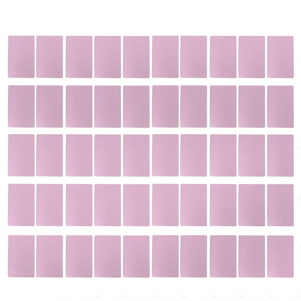 50 STÜCK Visitenkarte Lasergravur Wasserdicht und Verschleißfest Aluminium Visitenkarte für Firma Roségold