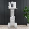 Metal and Acrylic Salon Trolley with Spacious Storage for Beauty Tools