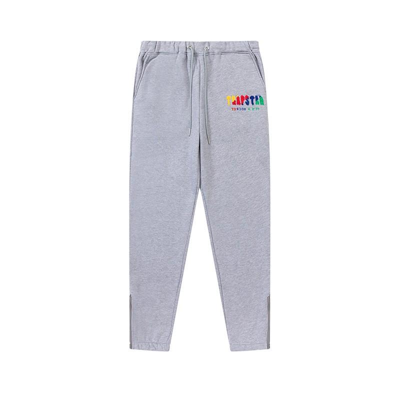 Mens Gradient Letter Tiger Head Embroidered Hoodie Jogger Set Streetwear Winter Outfit