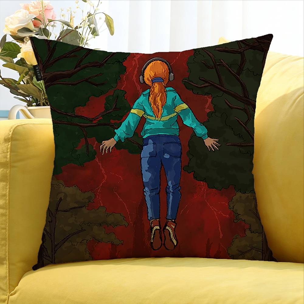 Sadie Sink Stranger World Various Sizes Square Pillow Case For Car Home Bedchamber Decor