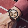 OLEVS Originale Uhr für Herren, Mondphase, Chronograph, Kalender, analoges Silikonarmband, Armbanduhr, Business-Quarzuhren