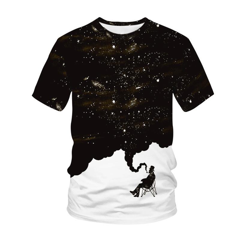 Tricou amuzant cu imprimeu cu animale 3D pentru bărbați, ocazional, cu gâtul O, cu mânecă scurtă.