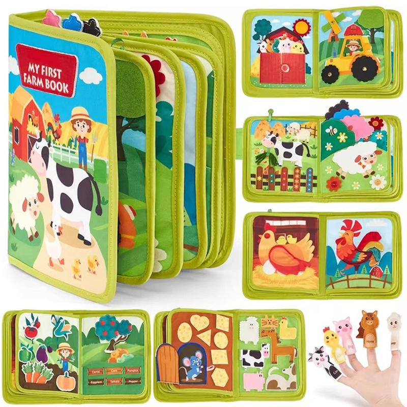Montessori Baby Cloth Busy Board: Educational Quiet Book for Early Learning