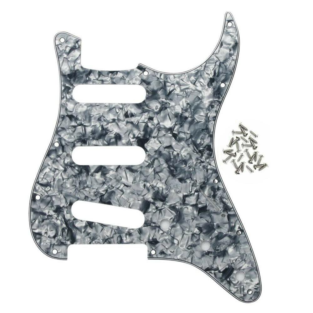 1pcs SSS Electric Guitar Pickguard 3 Ply 11 Holes with Screw  for FD ST Style Guitar Parts Replacement