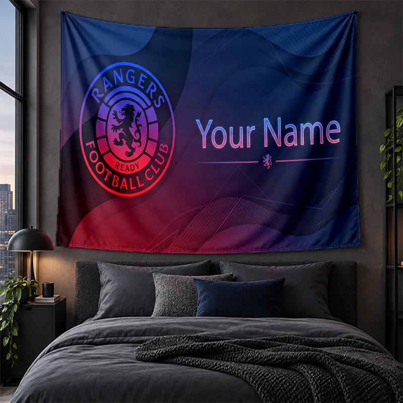 Personalisierte Wandbehänge Rangers FC Muster Kunst Hintergrundtuch