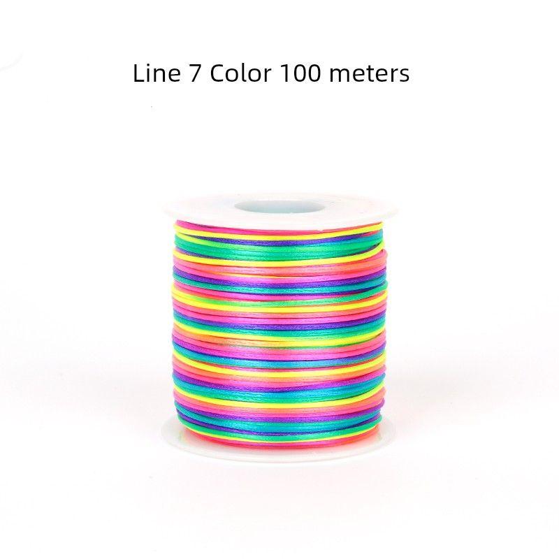 

Chinese Knot Rope Line 7 Handmade DIY Braided Rope Carrying Strap Braid Rope String Jade Thread Bracelet Pendant Pendant Accessories Material Color(Line 7 100 m)