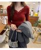 Chic Lace Splicing Slim-Fit Long-Sleeve Base Layer Top for Autumn/Winter