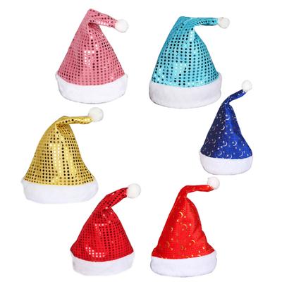 Kid Adult Star Moon Flitr Vánoční čepice Santa Claus Vánoční Party Cap kostým
