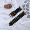 Handmade Genuine Leather Watch Bands for Apple Iwatch Series 8 7 6 5 4 3 2 1 with Colored Thread Fashion Luxury Charm Beautiful
