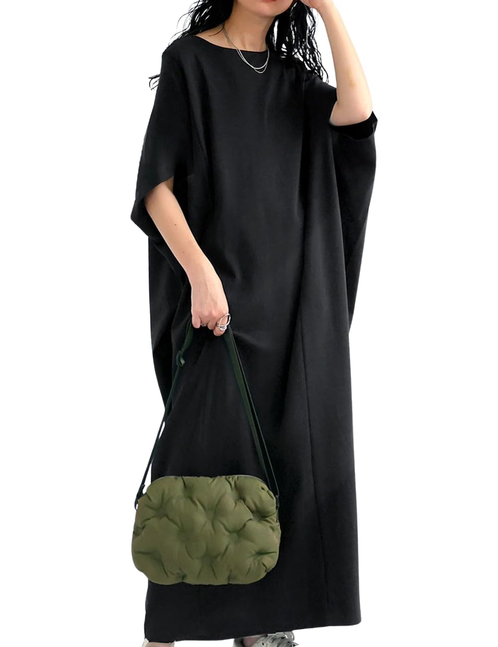 

Antiqua Dolman Short Regular Size Women s Dress, Sleeve, (S-L), 05, Black, PN-00471