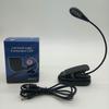 4 LED Reading Lamp Rechargeable and Flexible Gooseneck Nightlight Desktop Clip Light with Stand Music Stand Light