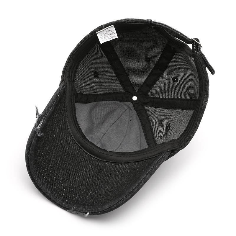 Retro Women's Personalized Washed Holes Solid Color Light Board Cap Outdoor Men's Travel Warm Shade Baseball Cap