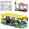Hot City Car Yellow Passenger School Bus Station Public Vehicle Sets Figures Bricks Model Building Blocks Diy Toys For Boys Gift