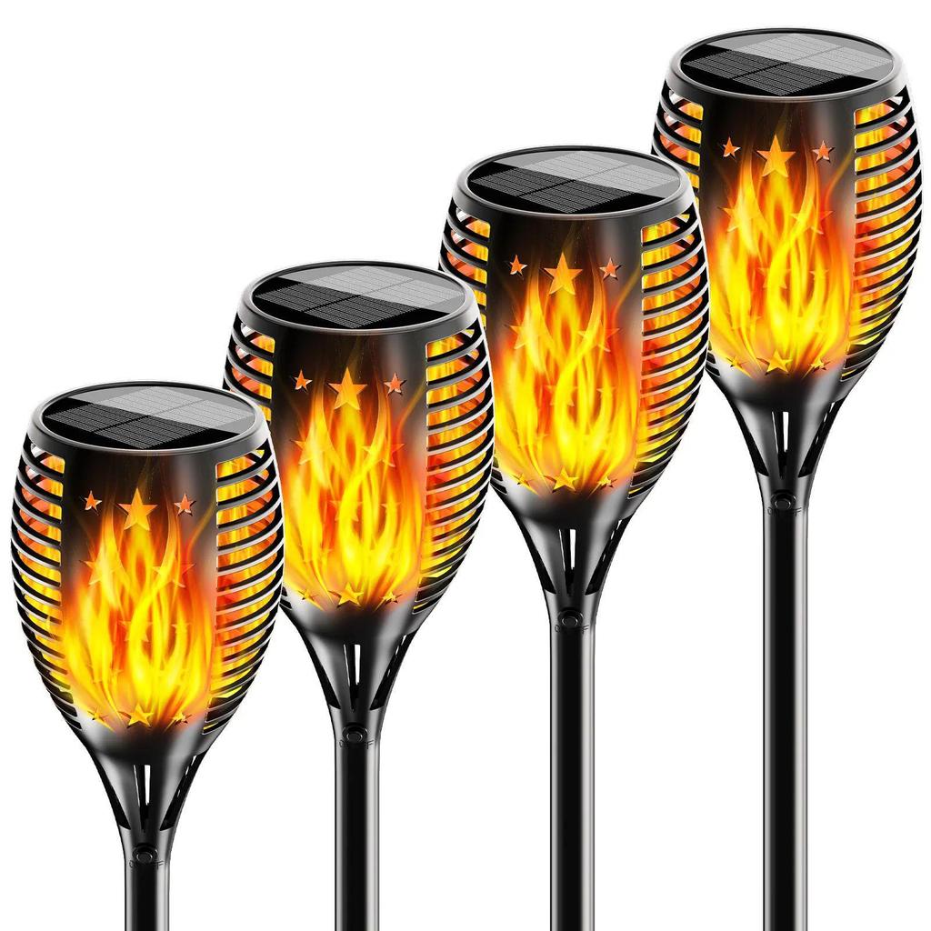 Solar Torch Lights with 96 LED Flame Effect for Outdoor Landscaping