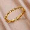 New Stainless Steel Golden Snake Bracelet Women's Wide Opening Fashion Jewelry Snake Shape
