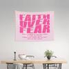 VIKAMA Faith Overcomes Fear Bible Tapestry Simple Inspirational Decoration Cloth Bedhead Study Room Church Room Decoration