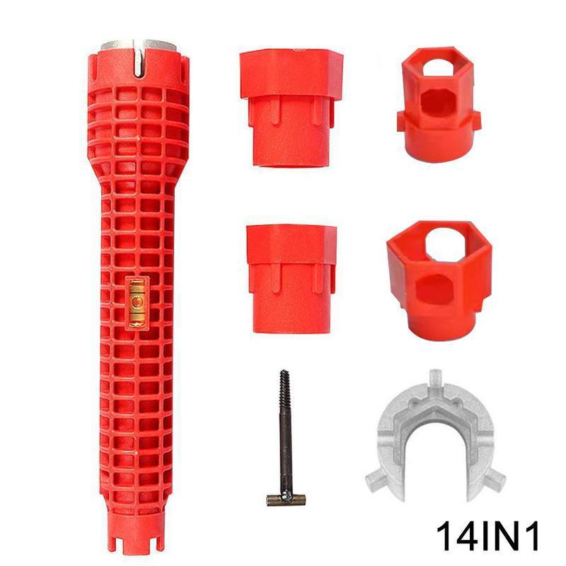 14-in-1 Faucet & Sink Installation Tool – Sturdy Plastic Construction, Perfect for Bathroom Plumbing. Includes Adjustable Wrench