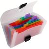 3Pcs Efficient Document Sorter 13-Pocket Design A6 File Organiser Box Compact for Backpack Easy Carry Item