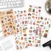 6 pcs Kawaii Cartoon Stickers pack Adhesive DIY Scrapbooking Diary Album Scrapbooking Material Craft Supplies