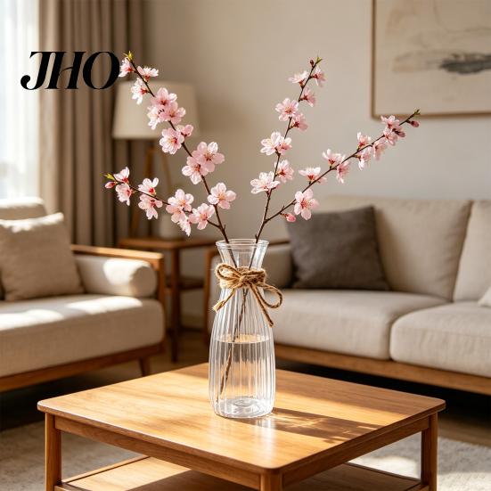 Durable Plastic Vase Clear Bud Vases, Modern Table Centerpiece Flower Vase, Simple Stylish Home Decor Transparent Decorative for Dining Wedding