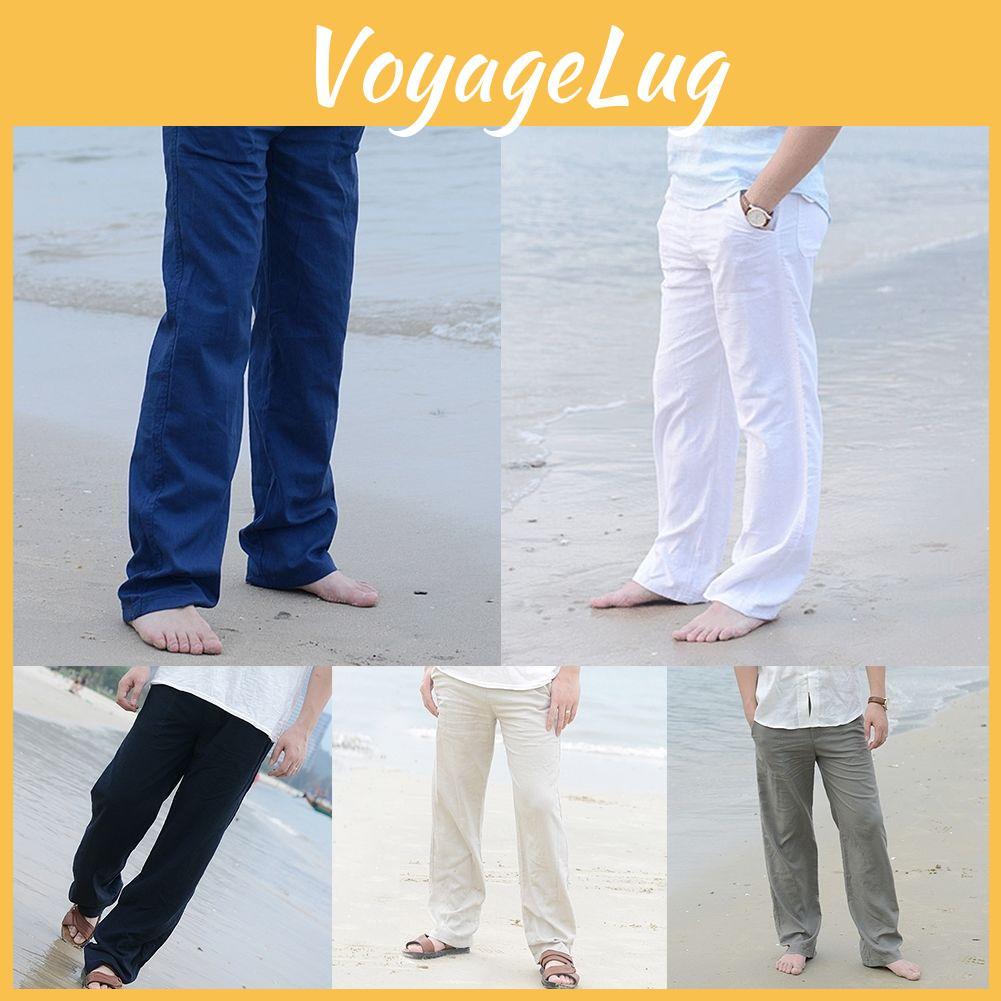 Essential 2018 Men's Linen Loose Pants Offering Versatility For Yoga Beach And Everyday Wear