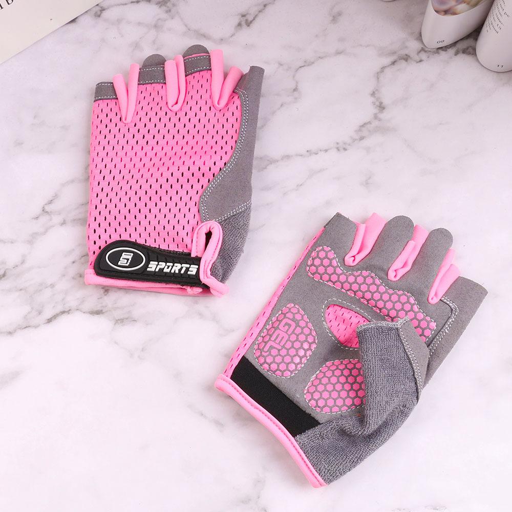 New Children's Cycling Half Finger Gloves Thin High Elastic Outdoor Sports Roller Skating Bicycle Children's Finger Exposed Gloves