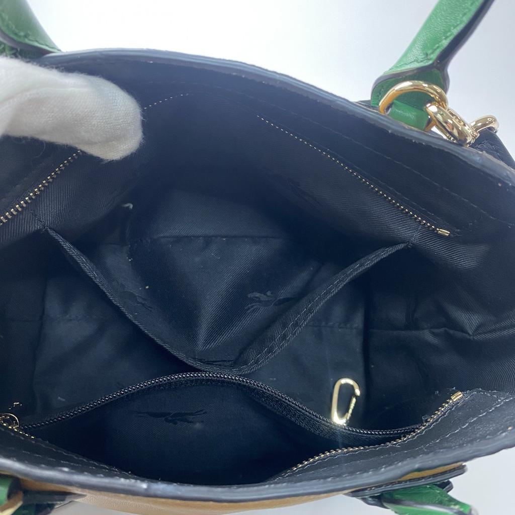 Used LongchampShoulder Bag black/Brown/Green Leather Women