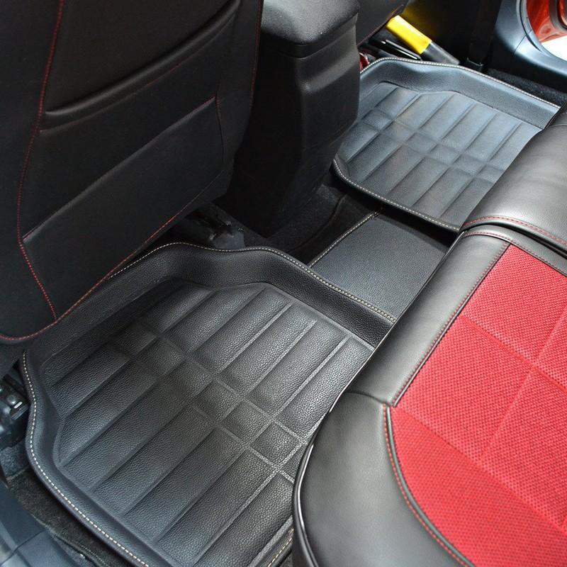 5pc Universal Car Floor Mats Floorliner Front&rear Carpet All Weather Mat Black