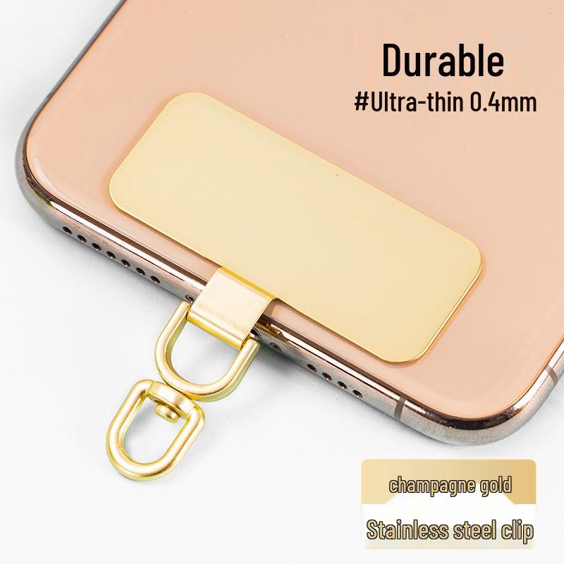 High-End Ultra-Thin Stainless Steel Phone Case Connector and Lanyard Clip