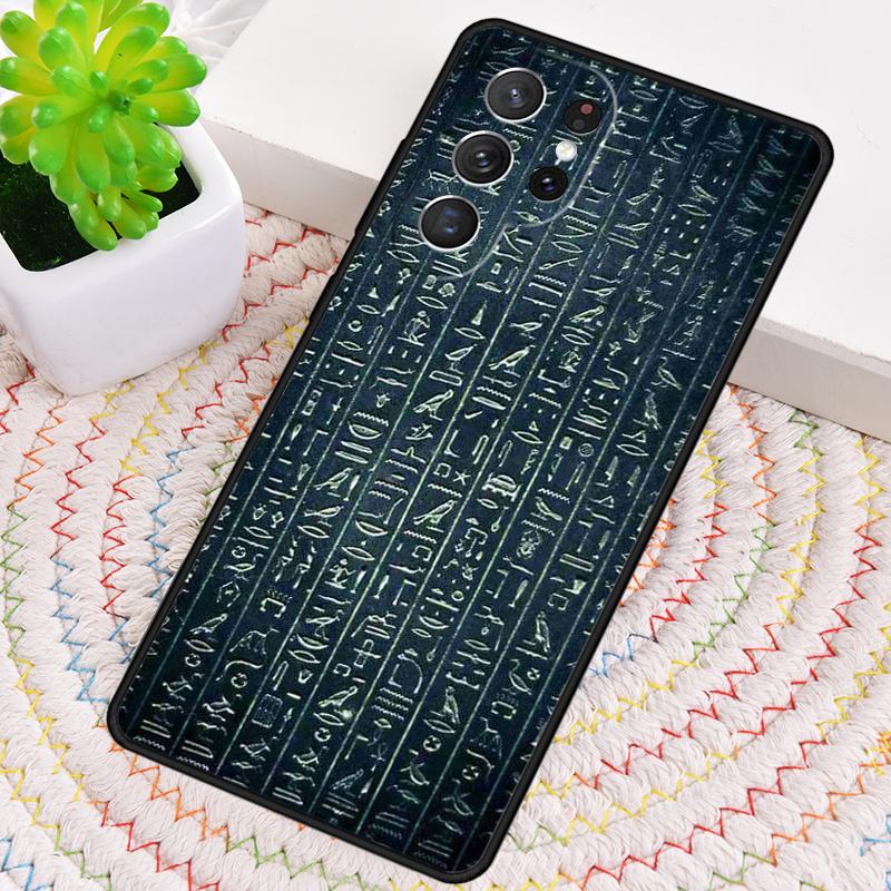 Ancient Egyptian Hieroglyphic Phone Case for Samsung Galaxy note 10 pro S26 Ultra S23 S24 FE S25 S21 S22 PLUS shockproof Cove