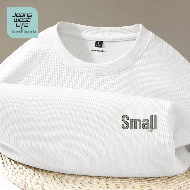 T-shirt a maniche corte in maglia waffle da uomo JEANSWEST LIFE