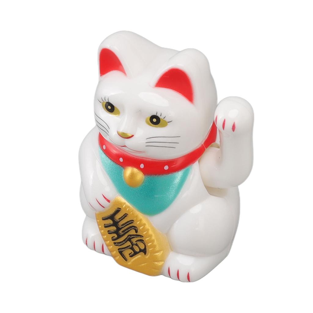 Chinesische Glückskatze Winkende Arm Solarlampe Induktion Statue Figur Für Heim Auto Ornamente