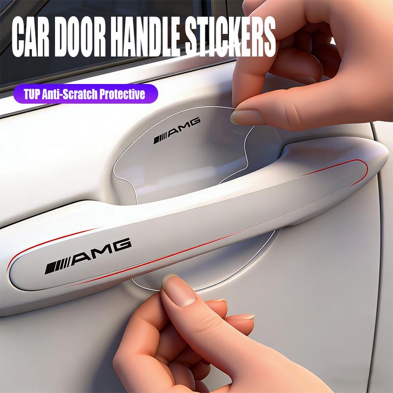 8xCar Door Handle Bowl Scratch Protective Stickers For Mercedes Benz AMG Smart W205 C300 W203 W206 W108 W124 W126 W140 W168 W