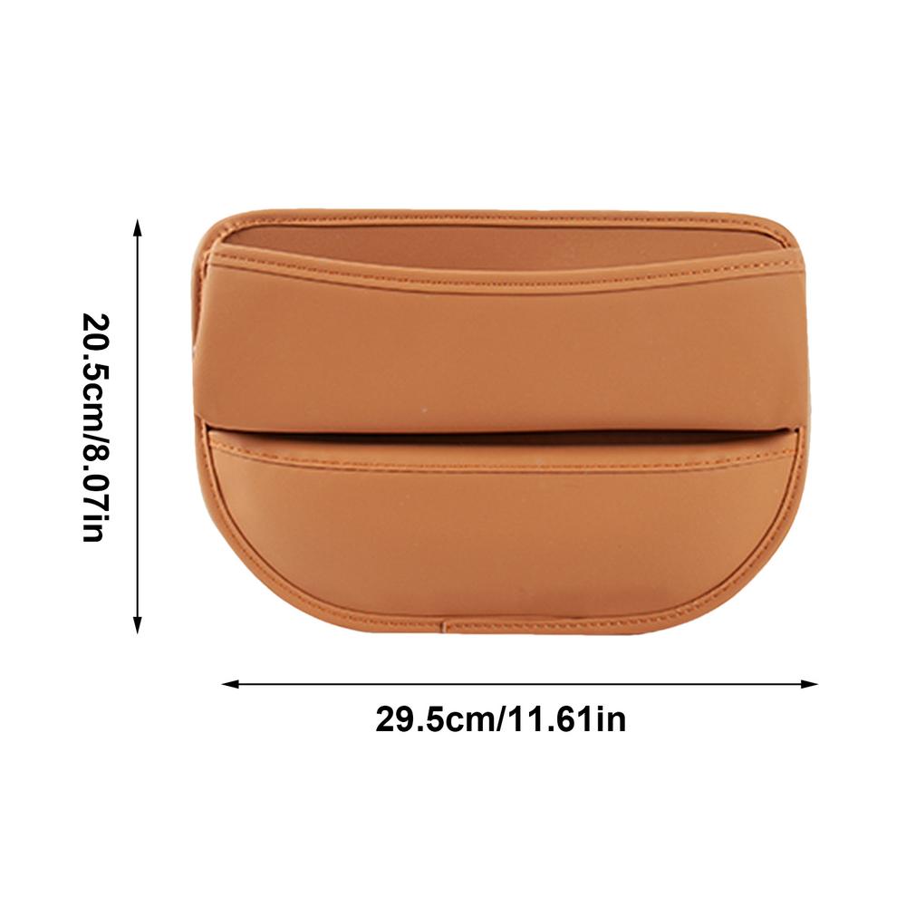 

Кожаный органайзер для автомобильного сиденья, многофункциональная консоль, заполнитель щелей, боковой ящик для хранения, карман для хранения в салоне автомобиля коричневый