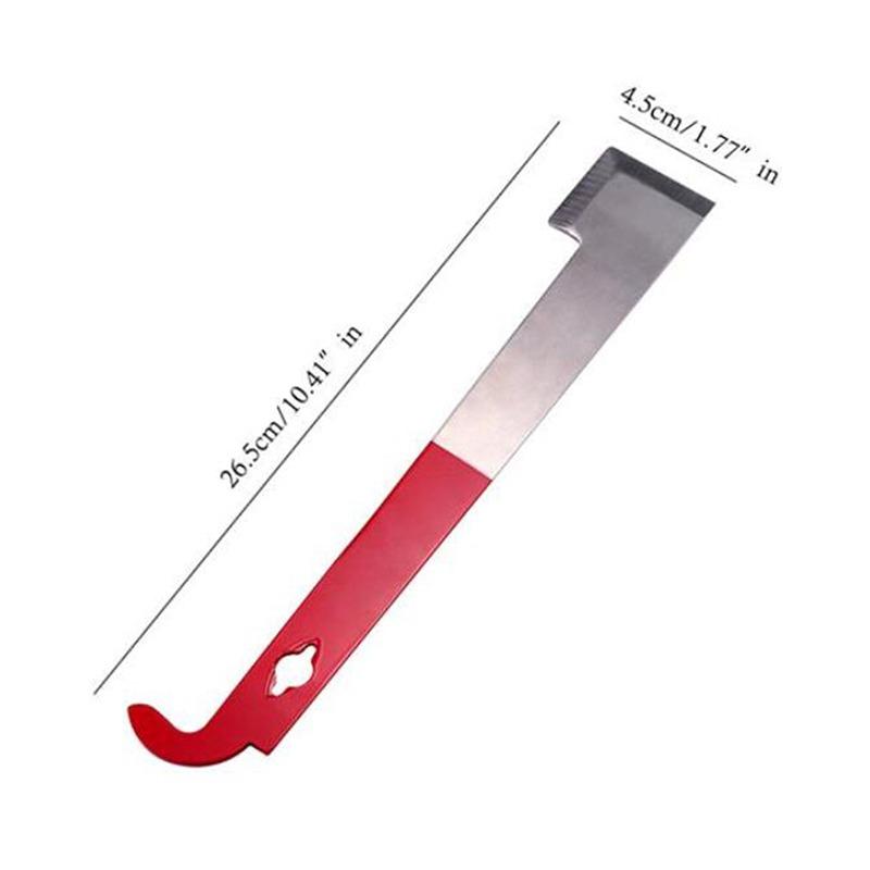

1 шт., пчеловодческое оборудование, красный, 26,5 см, нержавеющая сталь, инструмент для улья, подъемник и скребок, J-образный крючок, инструмент для пчеловода, нож для соскабливания