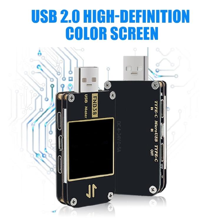 FNB38 Digital Voltmeter Ammeter Current And Voltage Meter USB Tester QC4+ PD3.0 2.0 PPS Fast Charging Protocol Capacity