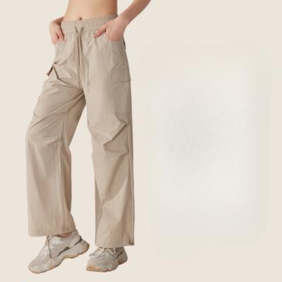 İş Pantolonu Kadın Pantolonu İlkbahar ve Yaz Spor Hızlı Koşu Pantolonu Geniş Paça Rüzgar Geçirmez Pantolon