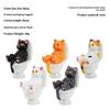 Cute Resin Toilet Cat Figurines 1/4/5 Pcs Multiple Whimsical Styles Funny Animal Statue for Window Sill Decor