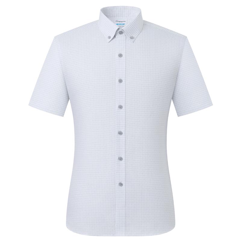 

CAMICISSIMA Men s Summer Business Casual Short Sleeve Non-Iron Shirt 42