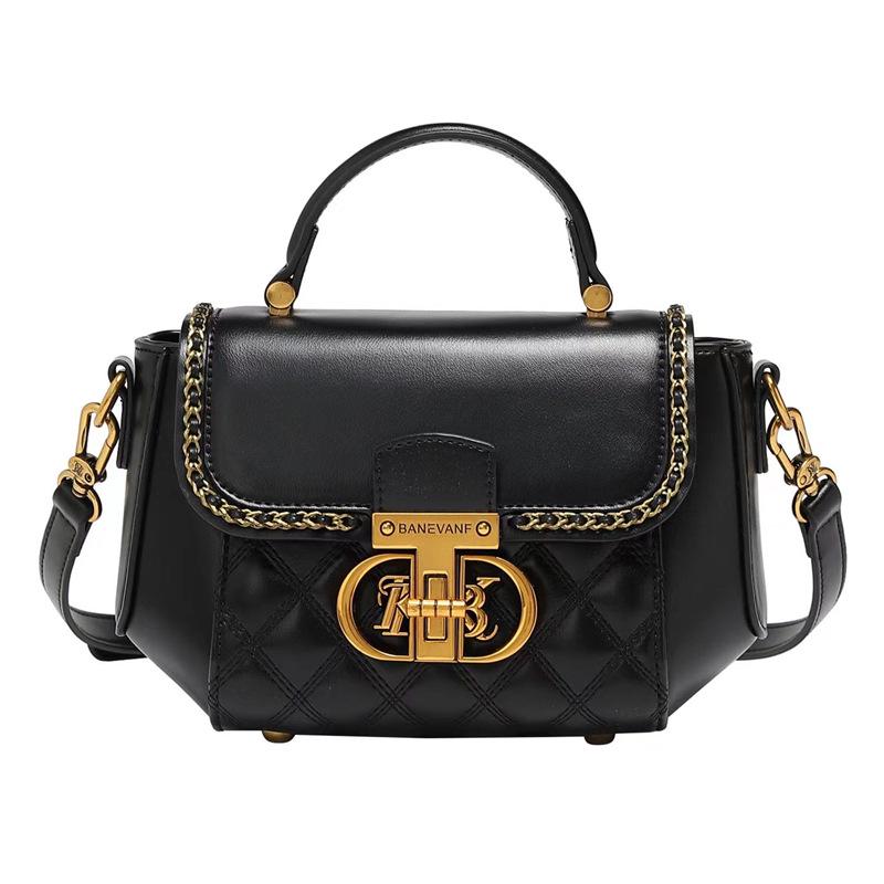 Banny Princess 2024 Diamond Pattern Lock Buckle Handbag: Women's High-End Fashion Versatile Shoulder & Crossbody Bag