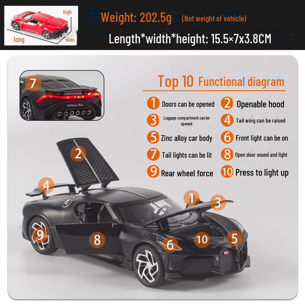 Haodi A3201 Little Black Dragon 1/32 Scale Sound & Light Pull-Back Model Toy