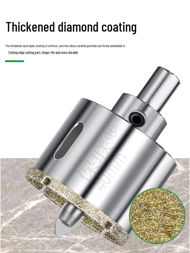 Positioning Drill Bit for Tile, Glass, Marble, and Stone Drilling