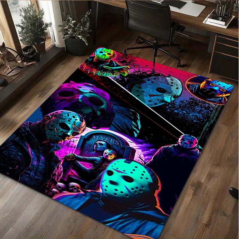 1Pc Jason Print Rug - Home Decoration Carpet For Living Room Bedroom Flooring Computer Chair Area Rug