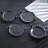 Black and White Square Round Tray