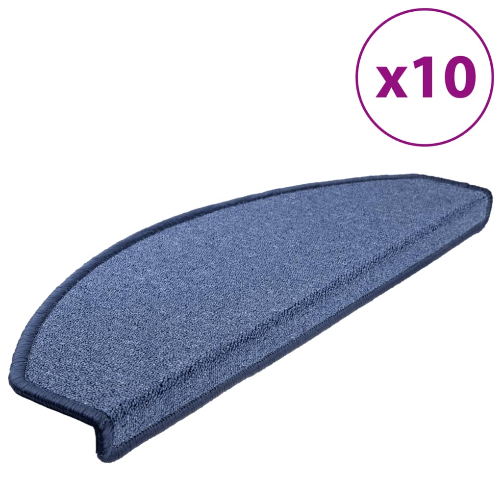 Stair Treads 10 Pcs. 65 X 24 X 4 Cm Blue Semi Circular Large