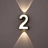 Minimalist Styling Nordic Modern LED Wall Light Simple Geometric Structure Waterproof House Number Plaque Lamp
