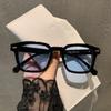 Korean Retro Women's Square Sunglasses with Stylish Rice Nail Design - Celebrity Style