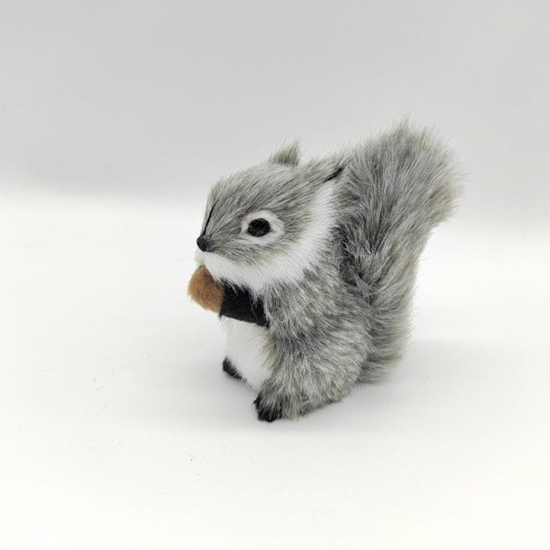 

1 шт. имитация украшений рождественские искусственные белки настольные украшения фигурки мини поддельные животные плюшевые миниатюры
