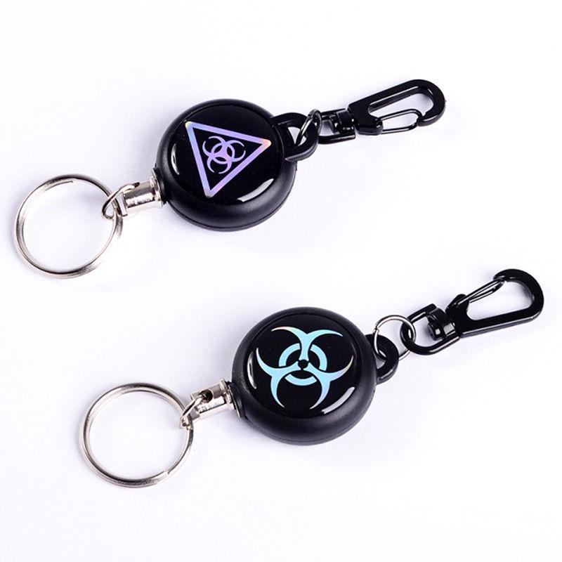 

Двусторонний эпоксидный стальной выдвижной брелок с высоким отскоком - Защита от потери, защита от кражи, для легкого использования